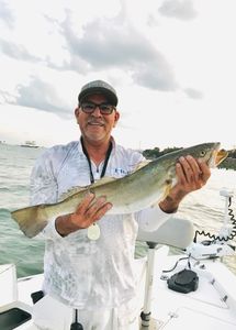 Man fishing with tackle in TX