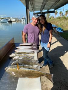Two people fishing in League City