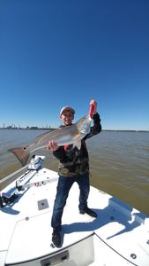 A lone fisherman angling in Texas