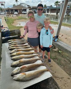 Three redfish caught while fishing in TX