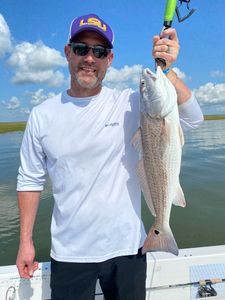 Redfish caught by fisherman in League City