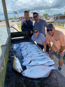 4 people fishing in League City, Texas