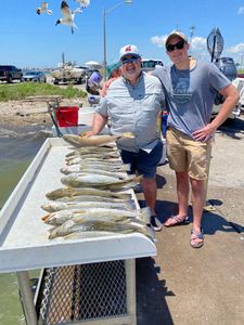 Two anglers with a big catch of fish in League City