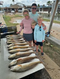 3 redfish caught on a fishing trip in TX