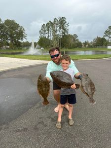 3 summer flounder fish caught while fishing in FL