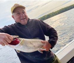 One angler with a fish caught in NY