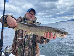 Anglers catching large fish in Peru