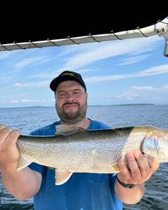 A big lake trout caught while fishing in NY