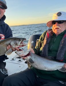 Two bluefish caught while fishing in NY