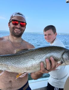 Brook trout caught while fishing at Cumberland Head