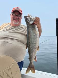 Fisherman casting line in Cumberland Head