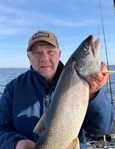 Fisherman with 17-inch catch in New York