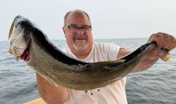 Angler fishing at Cumberland Head
