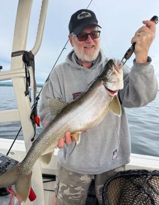 Angler catches fish in NY