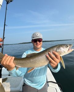 Angler fishing in New York with a 28-inch catch