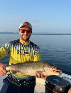 A single lake trout fish caught at Cumberland Head