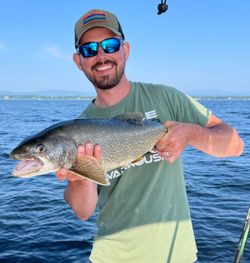 Lake trout caught in Cumberland Head during fishing trip
