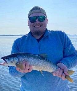 A single lake trout caught fishing in NY