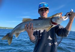 A lone angler fishing in NY