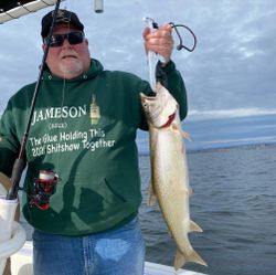 Lone angler casts line in NY waters