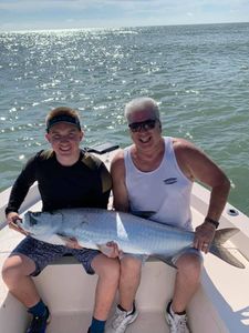 Two anglers enjoying a great fishing trip in FL