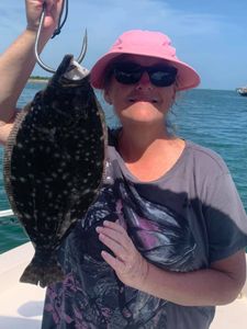 A summer flounder fish caught in Cape Canaveral