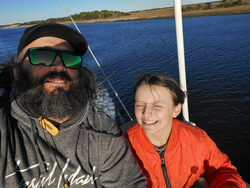 Person fishing in North Carolina