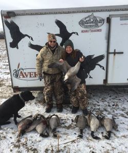 Two people hunting in North Rose