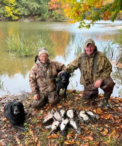 Two people hunting in North Rose