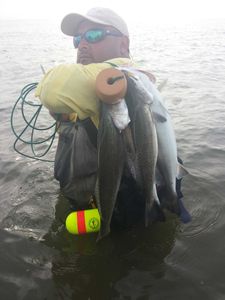 Two fish caught while fishing in TX