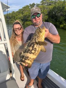 Two people fishing in Galveston