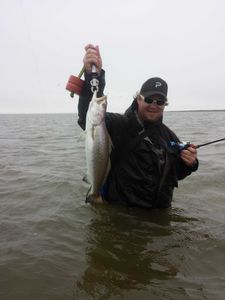 Lone angler fishing in Texas