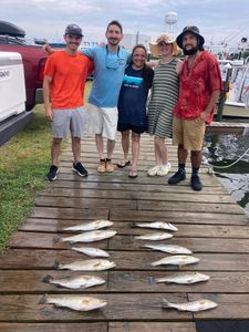 7 spotted weakfish, rainbow trout, and spotted weakfish in NC