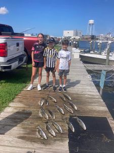 Three anglers fishing in North Carolina