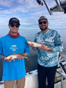 Two spotted weakfish caught while fishing in North Carolina