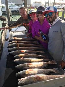 Two anglers with a great catch at Port O'Connor