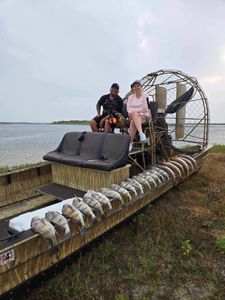 Two people fishing with a successful catch in Port O'Connor