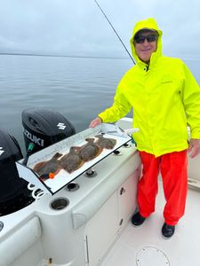 tray of flounders.