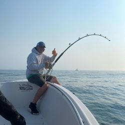 Lone angler fishing in MA
