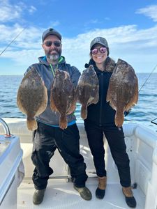 4 winter and summer flounder fish caught in Orleans