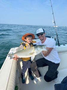 Striped bass caught while fishing in MA