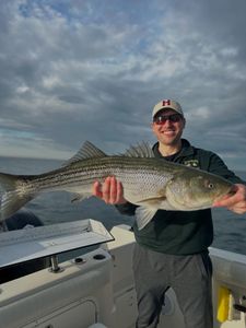 Striped bass caught while fishing in Orleans