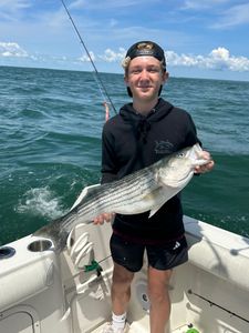 Striped bass caught fishing in Orleans