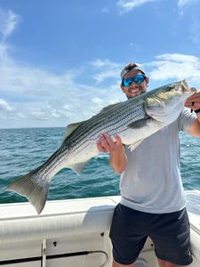 Striped bass caught while fishing in Orleans