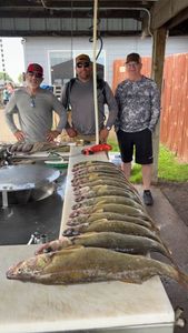 Three people fishing in Beulah