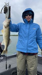 A photo of a big Walleye fish caught while fishing in Beulah