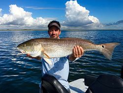 Blue Sky, Blue Sea, and a Big Redfish on Deck