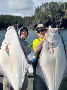 Two Pacific Halibut caught while fishing in OR