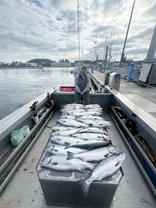 Two bluefish caught while fishing in Tillamook