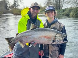 Coho salmon caught while fishing in OR